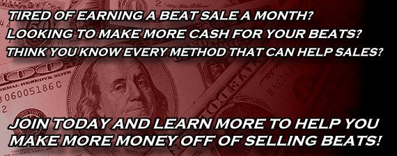 join-today-for-tips-to-sell-beats-online Tired of earning a beat sale a month? Looking to make more cash for your beats? Think you know every method that can help sales? Join today and learn more to help you make more money off of selling beats!